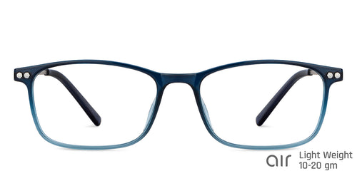 Blue Rectangle Full Rim Unisex Eyeglasses by Lenskart Air-147086