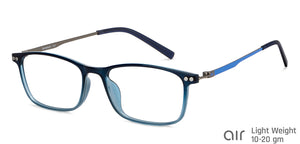Blue Rectangle Full Rim Unisex Eyeglasses by Lenskart Air-147086