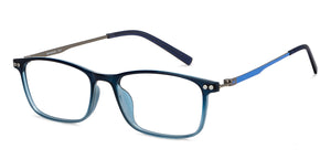 Blue Rectangle Full Rim Unisex Eyeglasses by Lenskart Air-147086
