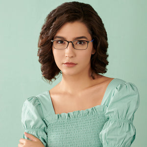 Multi Color Rectangle Full Rim Unisex Eyeglasses by Lenskart Air-147088