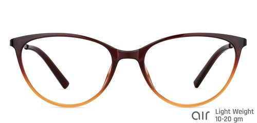 Brown Cat Eye Full Rim Women Eyeglasses by Lenskart Air-147092