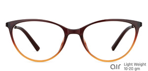 Brown Cat Eye Full Rim Women Eyeglasses by Lenskart Air-147092
