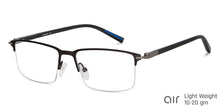 Load image into Gallery viewer, Gunmetal Rectangle Half Rim Unisex Eyeglasses by Lenskart Air-147095