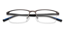 Load image into Gallery viewer, Gunmetal Rectangle Half Rim Unisex Eyeglasses by Lenskart Air-147095