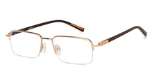 Load image into Gallery viewer, Gold Rectangle Half Rim Unisex Eyeglasses by Lenskart Air-147097