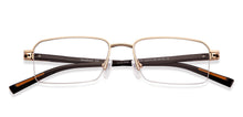 Load image into Gallery viewer, Gold Rectangle Half Rim Unisex Eyeglasses by Lenskart Air-147097