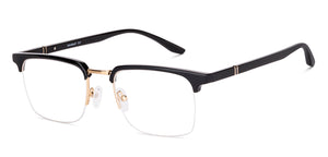 Black Rectangle Half Rim Unisex Eyeglasses by Lenskart Air-147109