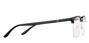 Black Rectangle Half Rim Unisex Eyeglasses by Lenskart Air-147109