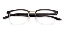 Load image into Gallery viewer, Black Rectangle Half Rim Unisex Eyeglasses by Lenskart Air-147109