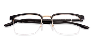 Black Rectangle Half Rim Unisex Eyeglasses by Lenskart Air-147109