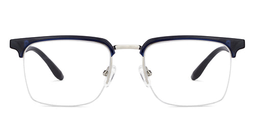 Blue Rectangle Full Rim Unisex Eyeglasses by Lenskart Air-147111