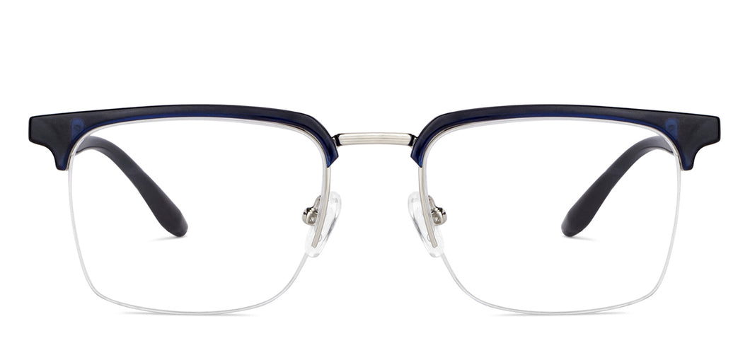 Blue Rectangle Full Rim Unisex Eyeglasses by Lenskart Air-147111