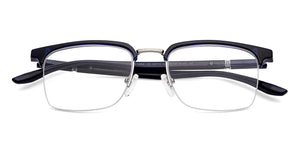 Blue Rectangle Full Rim Unisex Eyeglasses by Lenskart Air-147111