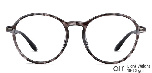 Grey Round Full Rim Unisex Eyeglasses by Lenskart Air-147112