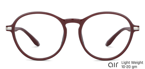Maroon Round Full Rim Unisex Eyeglasses by Lenskart Air-147113