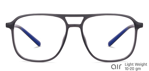 Grey Square Full Rim Unisex Eyeglasses by Lenskart Air-147117