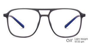 Grey Square Full Rim Unisex Eyeglasses by Lenskart Air-147117