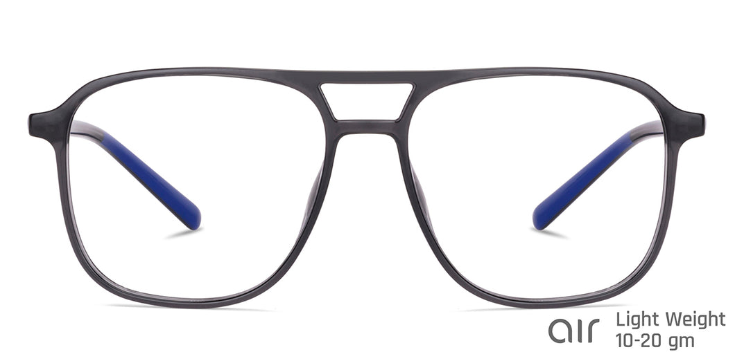 Grey Square Full Rim Unisex Eyeglasses by Lenskart Air-147117