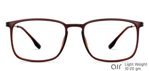 Brown Square Full Rim Unisex Eyeglasses by Lenskart Air-147429
