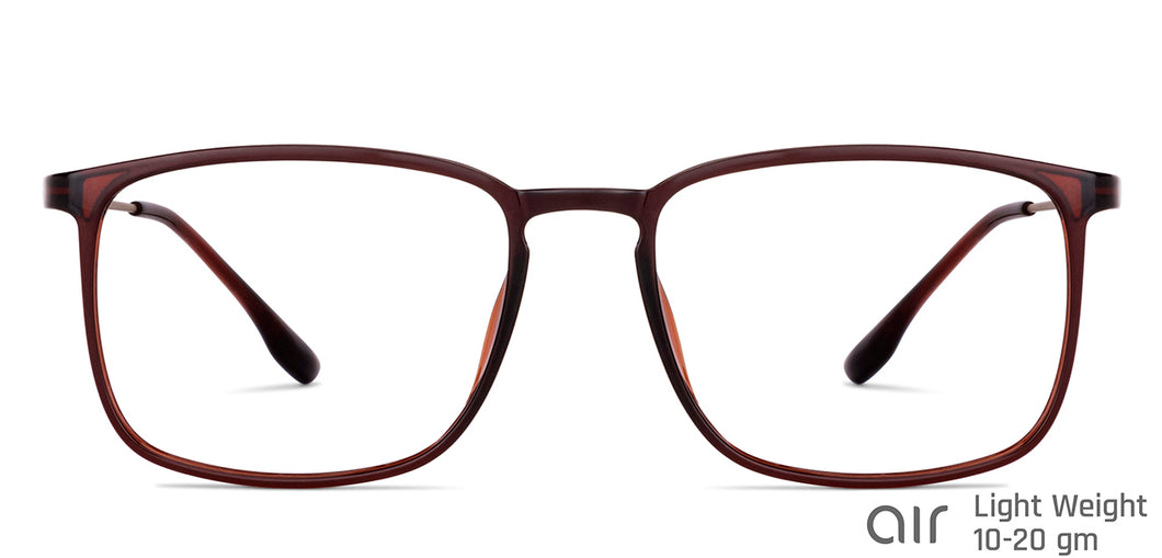 Brown Square Full Rim Unisex Eyeglasses by Lenskart Air-147429