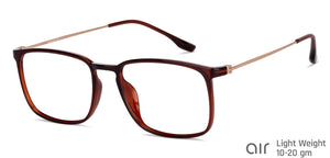 Brown Square Full Rim Unisex Eyeglasses by Lenskart Air-147429