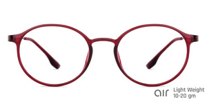 Maroon Round Full Rim Unisex Eyeglasses by Lenskart Air-147435