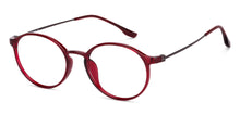 Load image into Gallery viewer, Maroon Round Full Rim Unisex Eyeglasses by Lenskart Air-147435