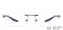 Load image into Gallery viewer, Black Rectangle Rimless Unisex Eyeglasses by Lenskart Air-147446
