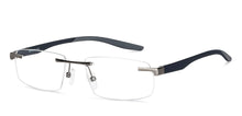 Load image into Gallery viewer, Black Rectangle Rimless Unisex Eyeglasses by Lenskart Air-147446