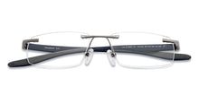 Load image into Gallery viewer, Black Rectangle Rimless Unisex Eyeglasses by Lenskart Air-147446