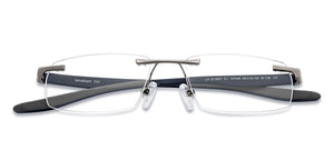 Black Rectangle Rimless Unisex Eyeglasses by Lenskart Air-147446
