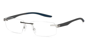 Gunmetal Rectangle Rimless Unisex Eyeglasses by Lenskart Air-147447
