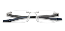 Load image into Gallery viewer, Gunmetal Rectangle Rimless Unisex Eyeglasses by Lenskart Air-147447