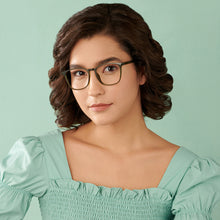 Load image into Gallery viewer, Green Square Full Rim Unisex Eyeglasses by Lenskart Air LA-147449