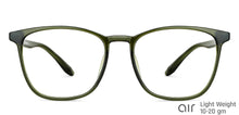 Load image into Gallery viewer, Green Square Full Rim Unisex Eyeglasses by Lenskart Air LA-147449