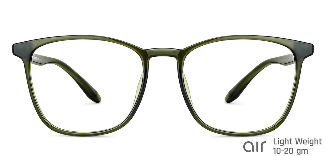 Green Square Full Rim Unisex Eyeglasses by Lenskart Air LA-147449