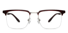 Load image into Gallery viewer, Maroon Rectangle Half Rim Unisex Eyeglasses by Lenskart Air-147451