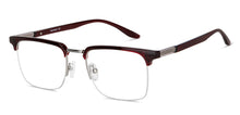 Load image into Gallery viewer, Maroon Rectangle Half Rim Unisex Eyeglasses by Lenskart Air-147451