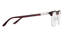 Load image into Gallery viewer, Maroon Rectangle Half Rim Unisex Eyeglasses by Lenskart Air-147451