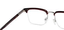 Load image into Gallery viewer, Maroon Rectangle Half Rim Unisex Eyeglasses by Lenskart Air-147451