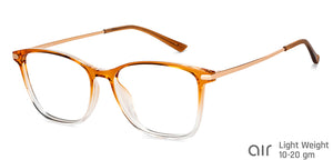 Brown Rectangle Full Rim Unisex Eyeglasses by Lenskart Air-148323