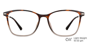 Brown Rectangle Full Rim Unisex Eyeglasses by Lenskart Air-148325
