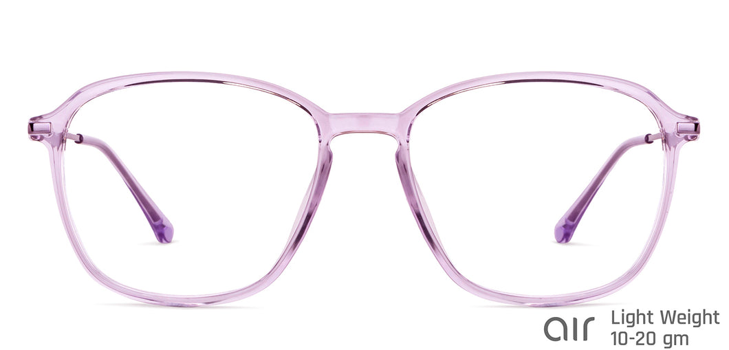 Purple Rectangle Full Rim Unisex Eyeglasses by Lenskart Air-148327
