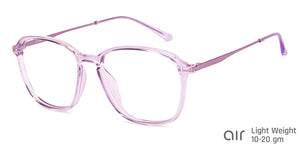 Purple Rectangle Full Rim Unisex Eyeglasses by Lenskart Air-148327