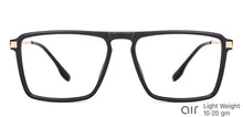 Load image into Gallery viewer, Black Square Full Rim Unisex Eyeglasses by Lenskart Air-148332