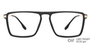 Black Square Full Rim Unisex Eyeglasses by Lenskart Air-148332