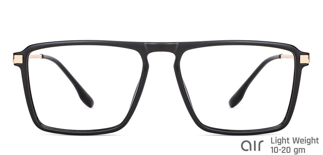 Black Square Full Rim Unisex Eyeglasses by Lenskart Air-148332