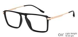 Black Square Full Rim Unisex Eyeglasses by Lenskart Air-148332