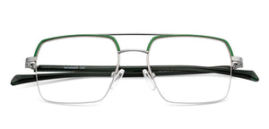 Green Square Half Rim Unisex Eyeglasses by Lenskart Air-148333