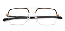 Load image into Gallery viewer, Black Square Half Rim Unisex Eyeglasses by Lenskart Air-148334
